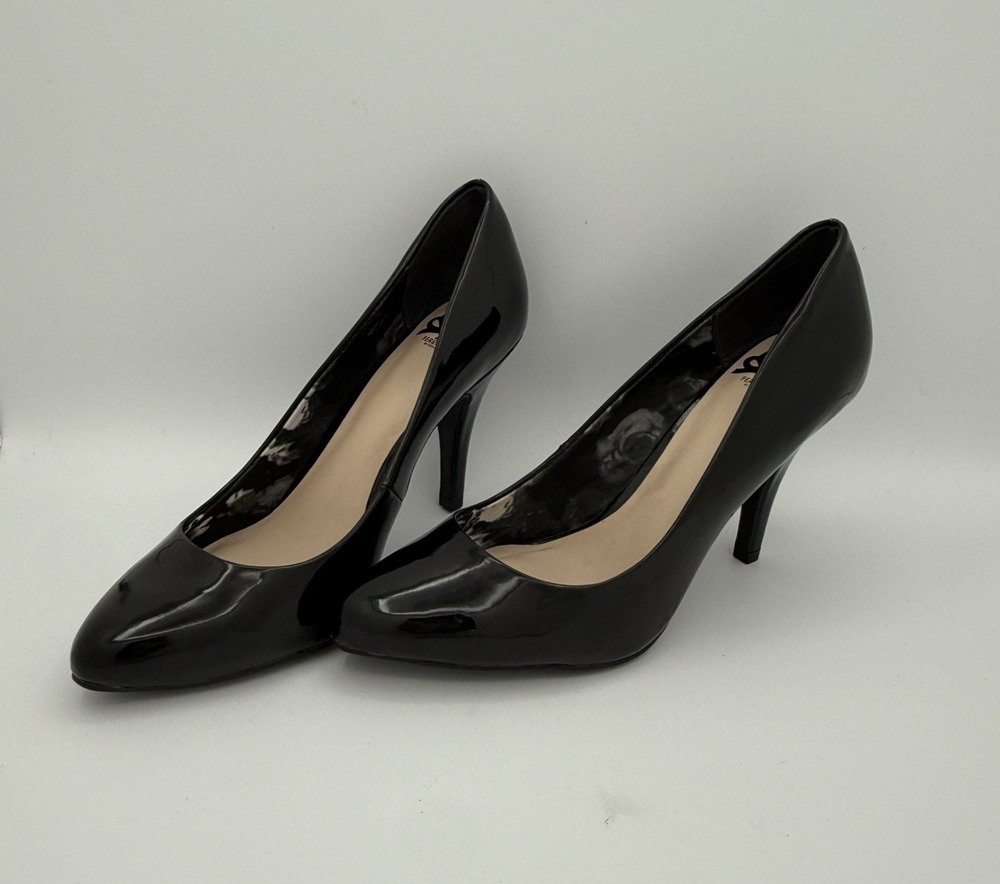 Fergalicious by Fergie Caroline Black Patent High Heel Pumps Women's Size 8.5